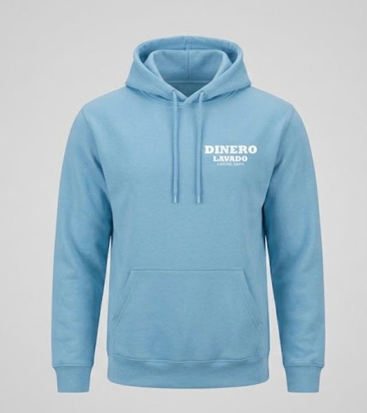 DINERO LAVADO Cartel Dept. Light Blue Hoodie