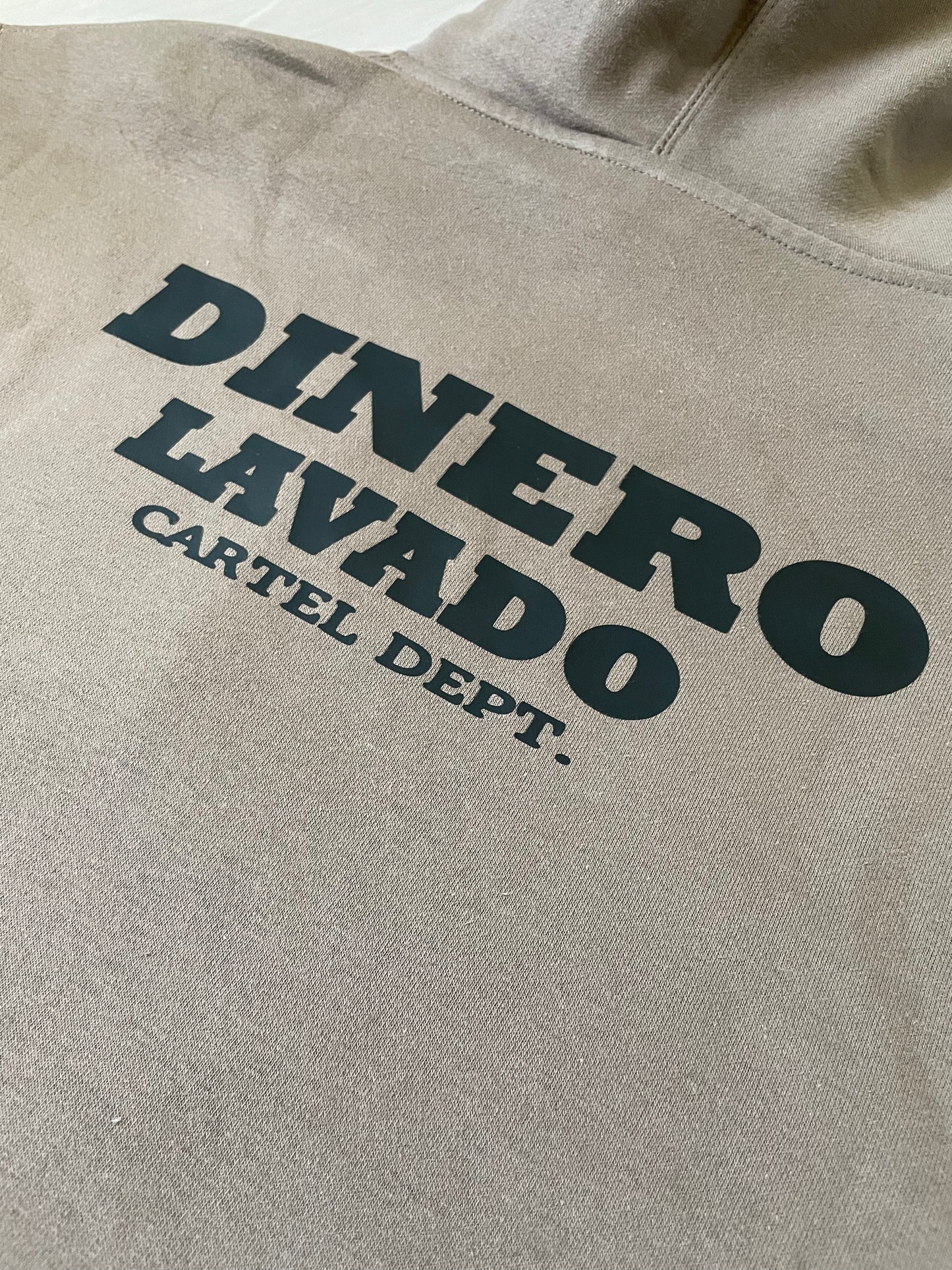 DINERO LAVADO Cartel Dept. Desert Brown Hoodie