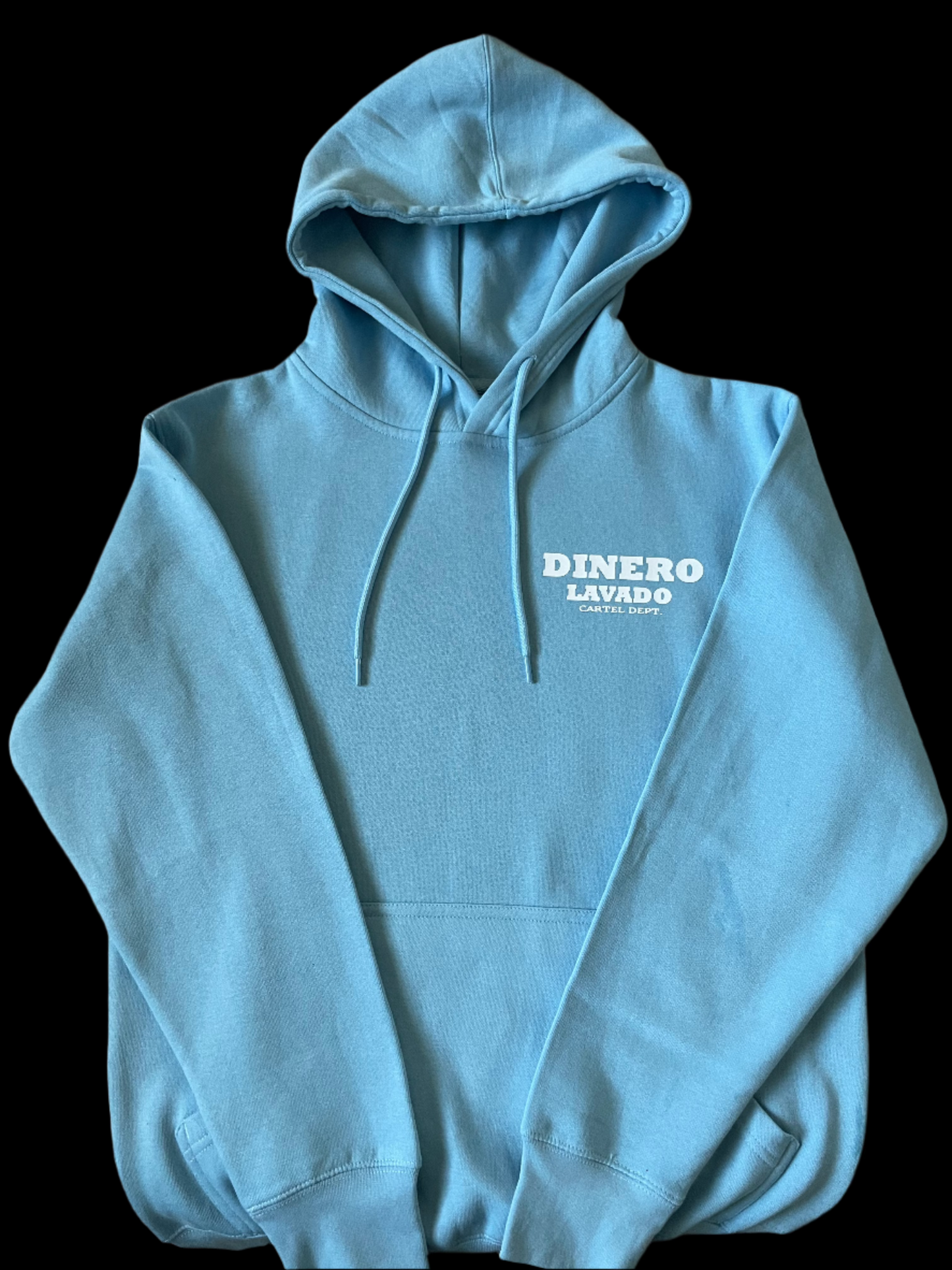 DINERO LAVADO Cartel Dept. Light Blue Hoodie