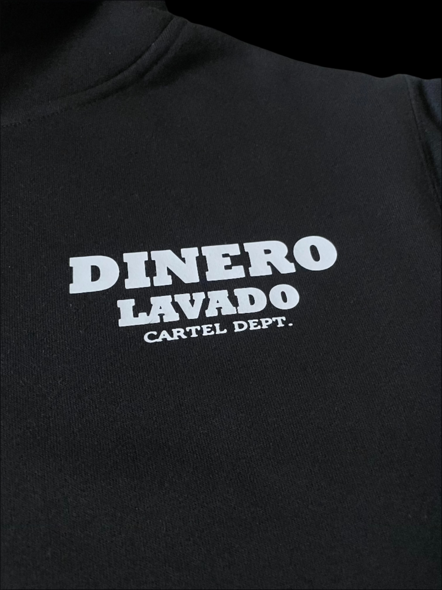 DINERO LAVADO Cartel Dept. Black Hoodie